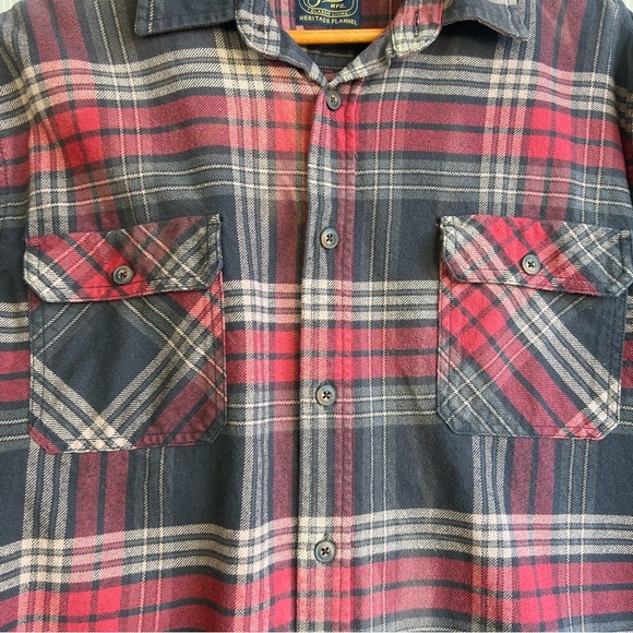 Jachs Heritage 100% Cotton Flannel Button Front Plaid Shirt Men’s Size XXL 2XL - Picture 4 of 13